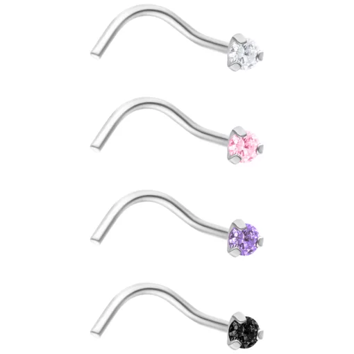 Curved Jewelled Nosestud