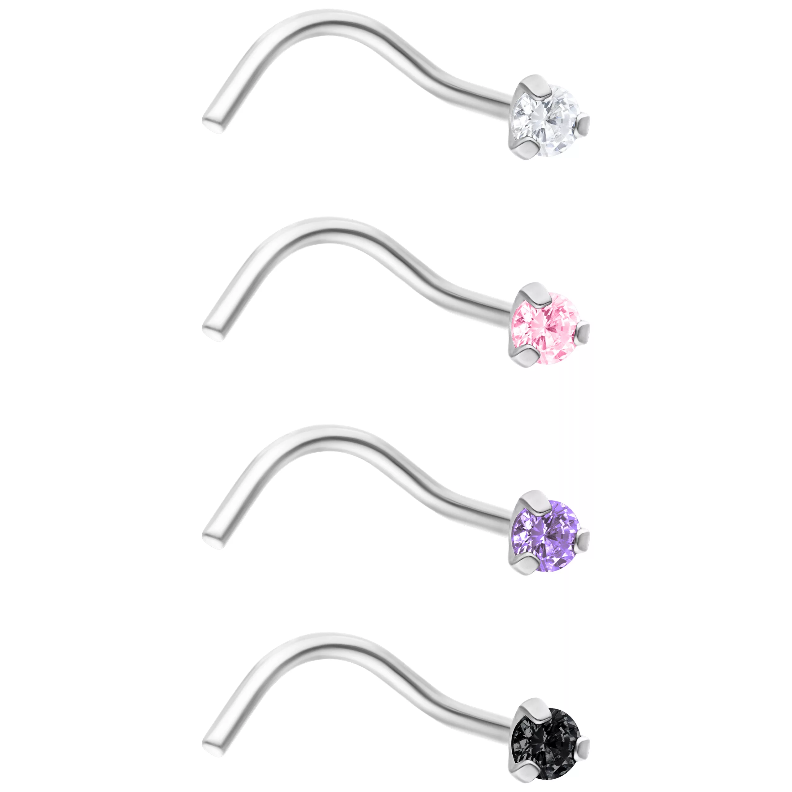 Curved Jewelled Nosestud Curved Jewelled Nosestud