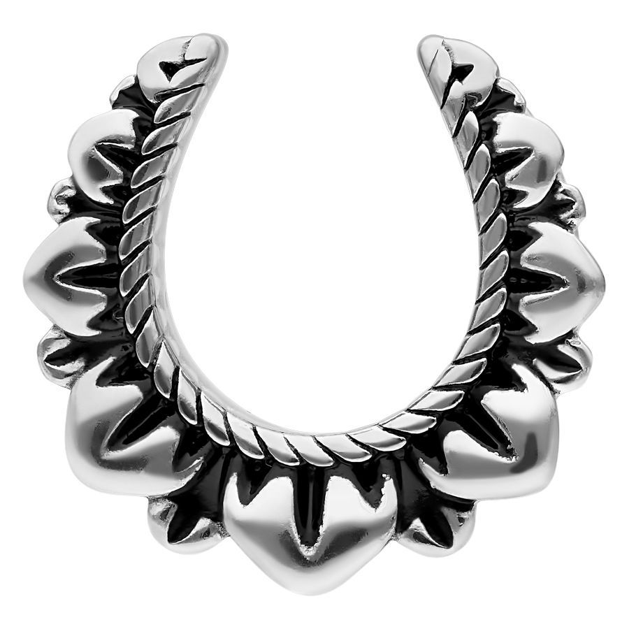 Ear Saddles Flower Silver Ear Saddles Flower Silver