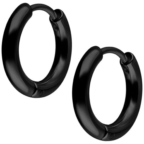 Little Hoops 10 MM - Black Metal