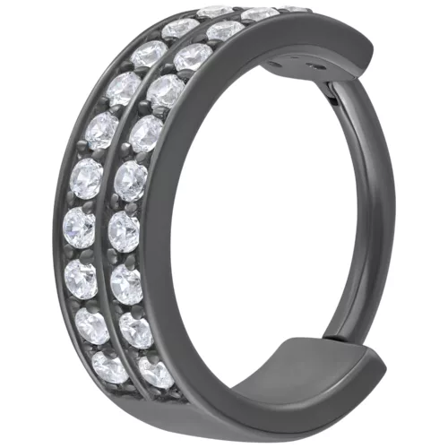Double Jewelled Hinged Ring