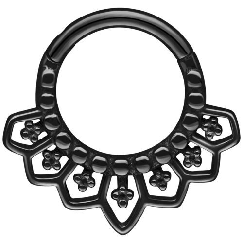 Cathedral Septum Clicker - Black Metal