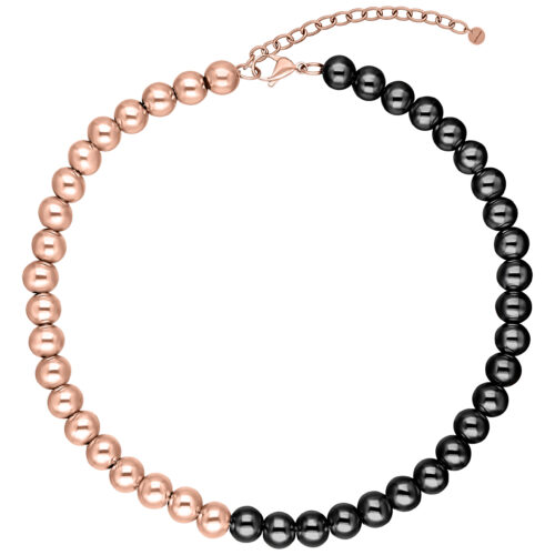 Bubble Kette - Roségold/Schwarz