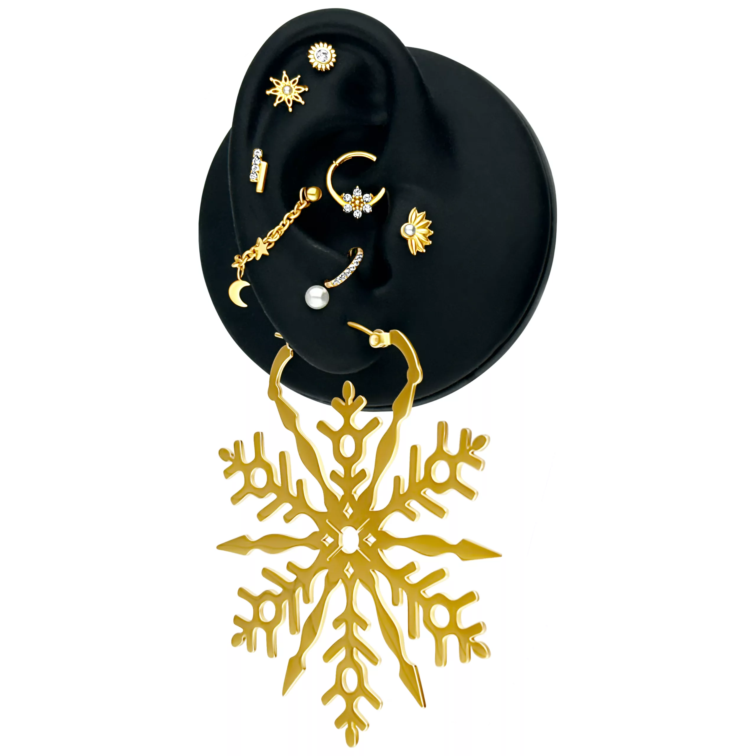 Moon & Stars Piercing Connection Chain Moon & Stars Piercing Connection Chain