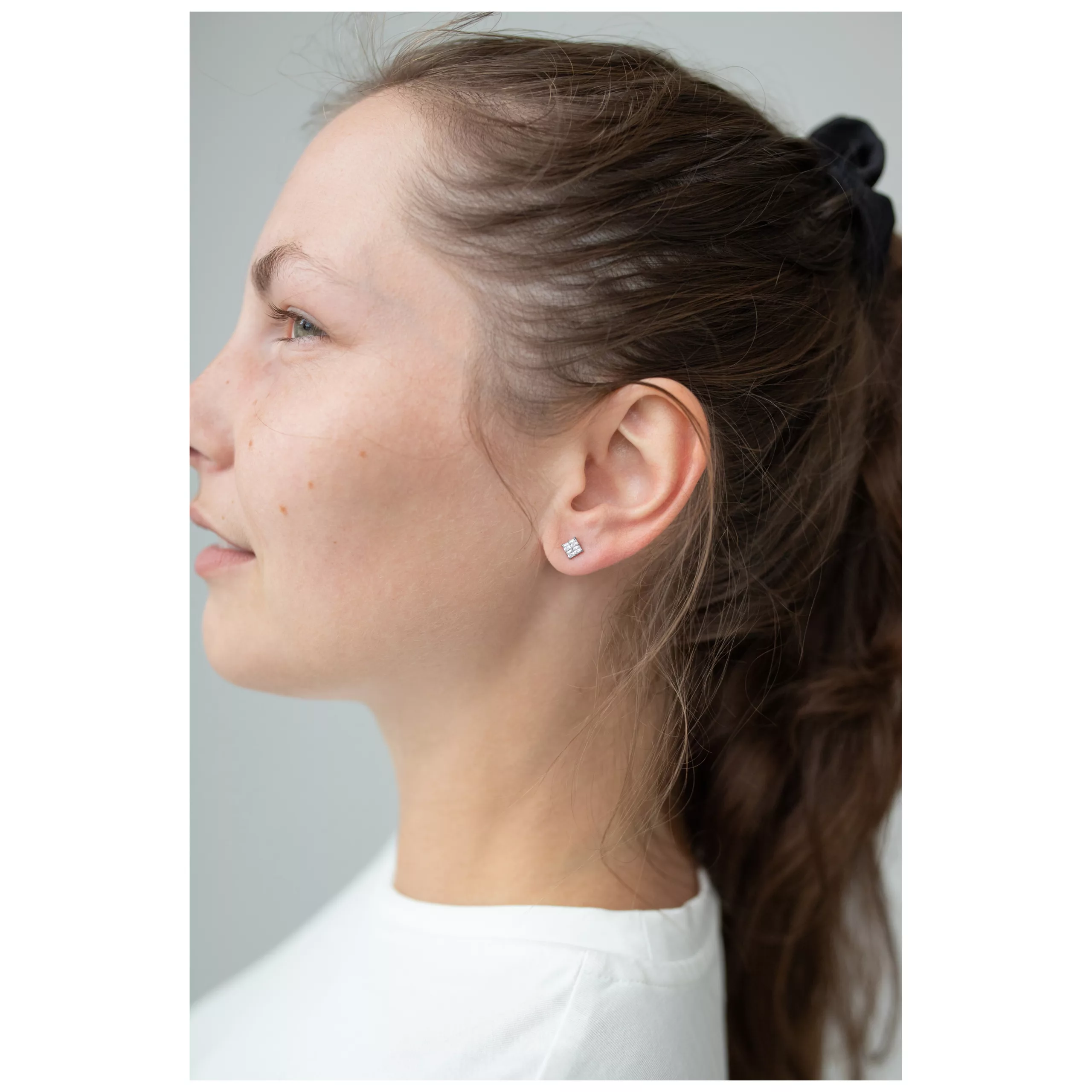 Crystal Square Earstuds Crystal Square Earstuds