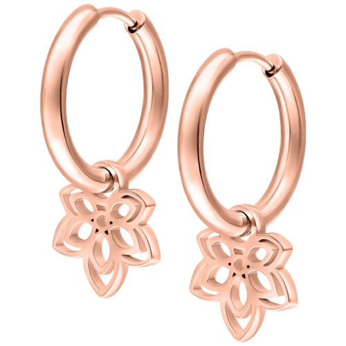 Little Flower Hoops - Rosegold