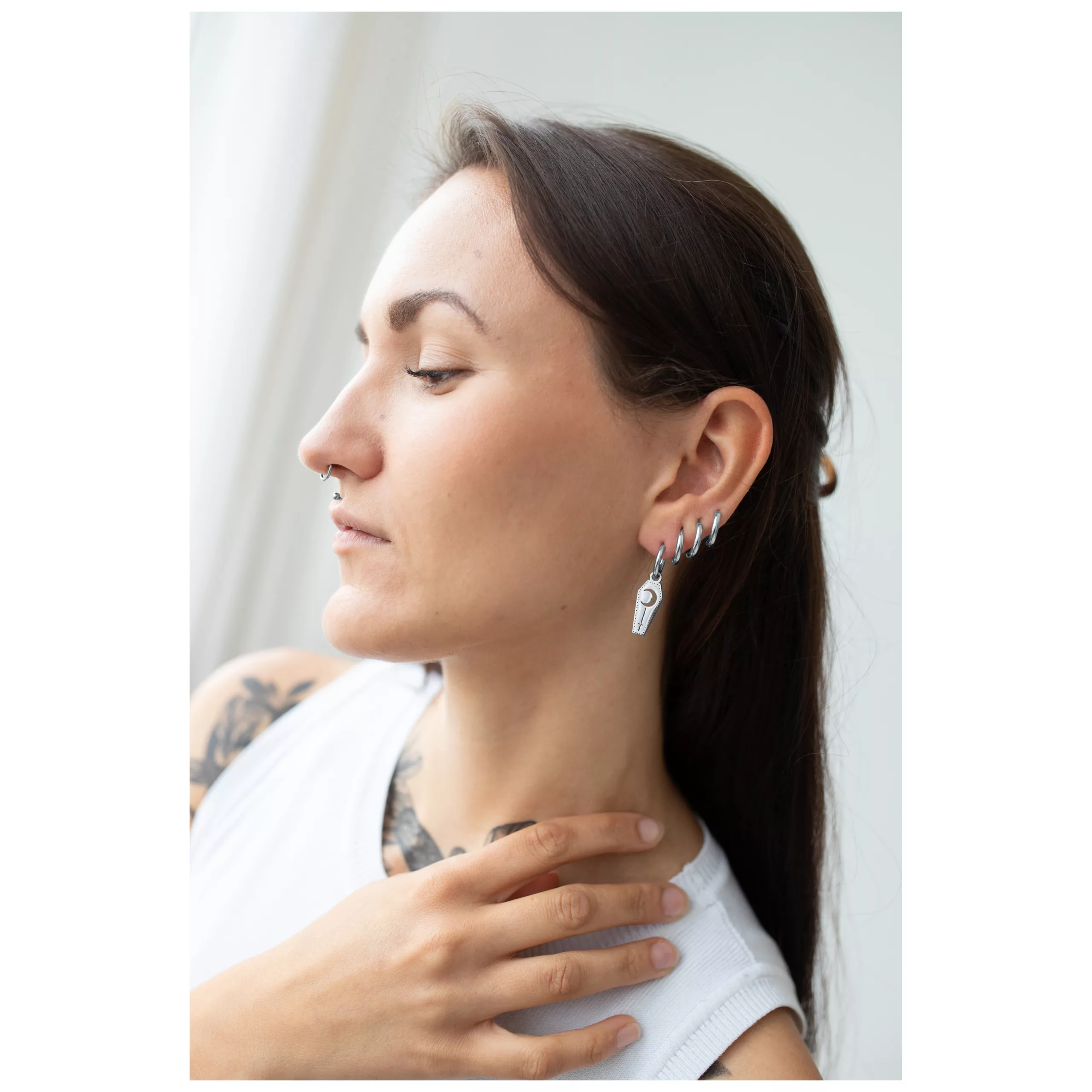 Little Moon Coffin Hoops Little Moon Coffin Hoops