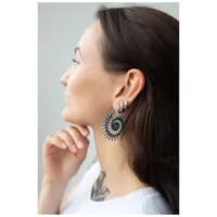 Floral Nautilus Hoops