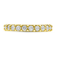 14k Hinged Row of Diamonds Ring