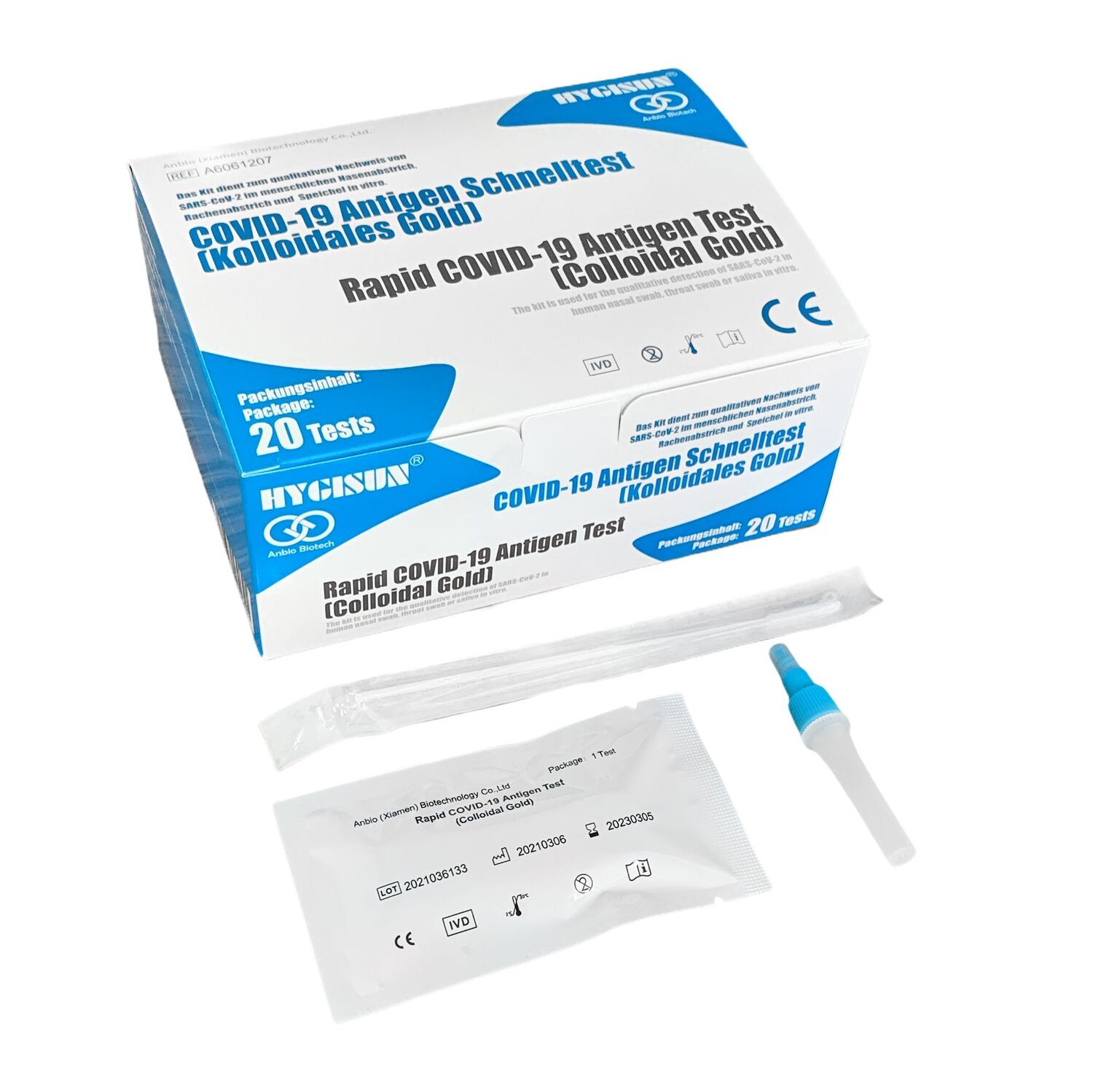 Hygisun® Covid-19 Antigen Schnelltest 3 in 1 VE20 Hygisun® Covid-19 Antigen Schnelltest 3 in 1 VE20