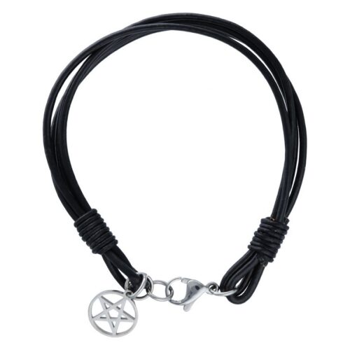 Little Pentagram Leather Bracelet