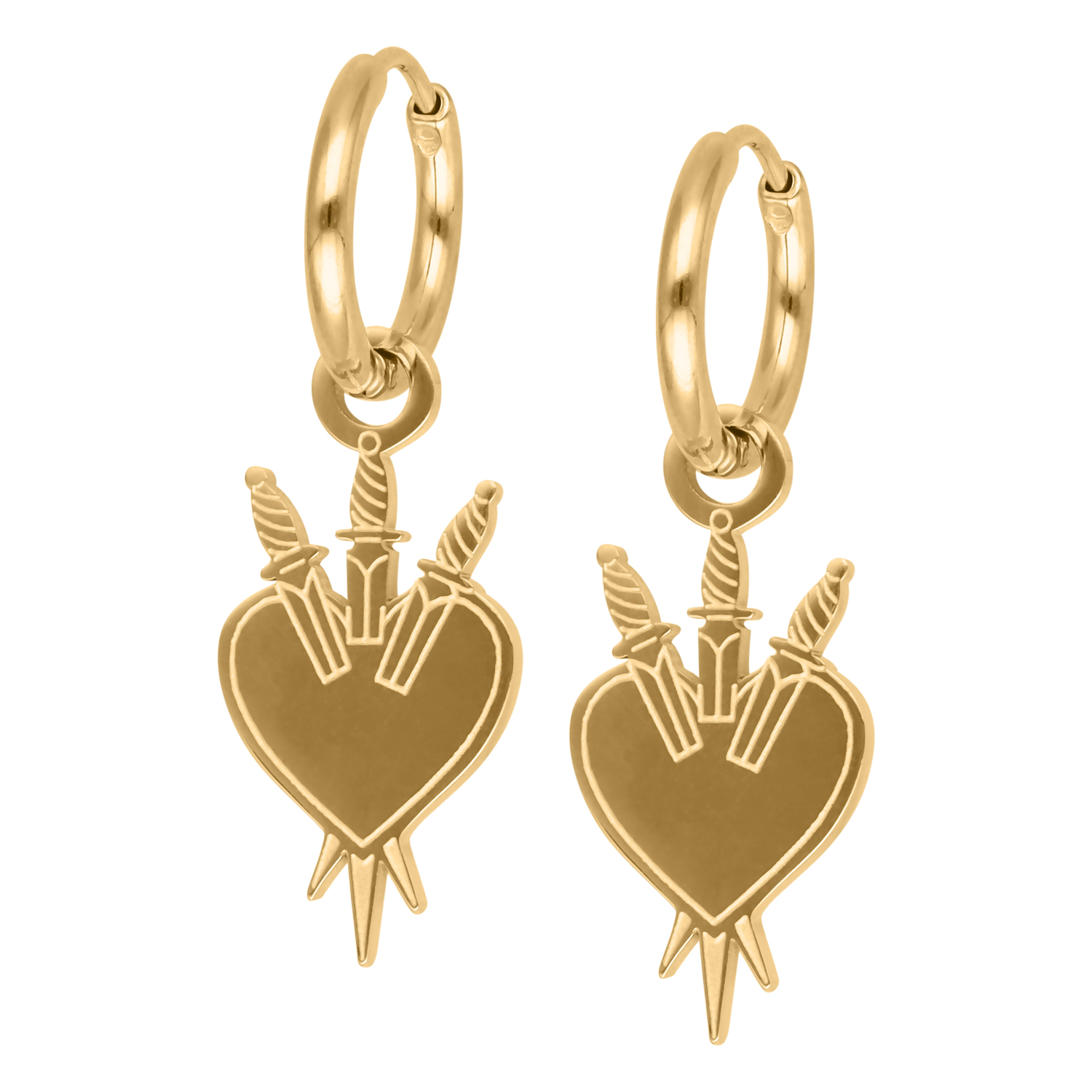 Little Sword Heart Hoops Little Sword Heart Hoops