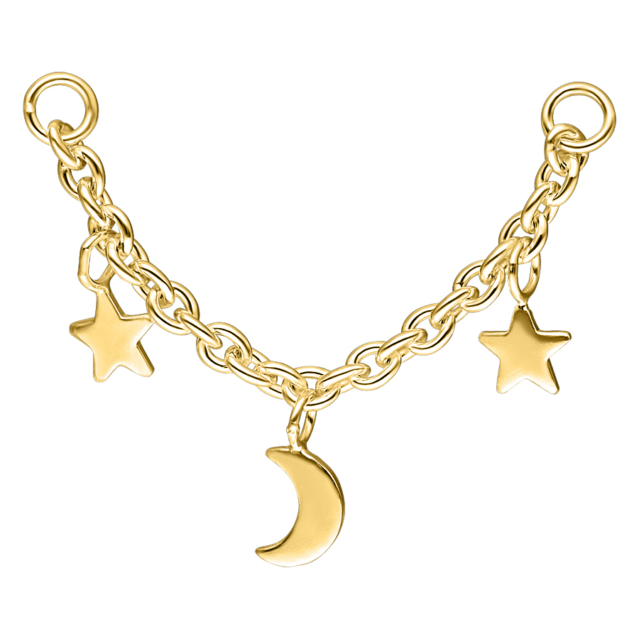 Moon & Stars Piercing Connection Chain Moon & Stars Piercing Connection Chain