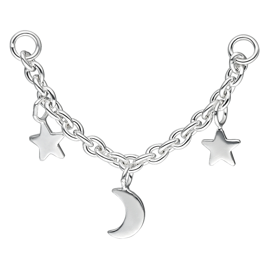 Moon & Stars Piercing Connection Chain 2.0 Moon & Stars Piercing Connection Chain 2.0
