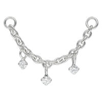 Crystal Pendants Piercing Connection Chain