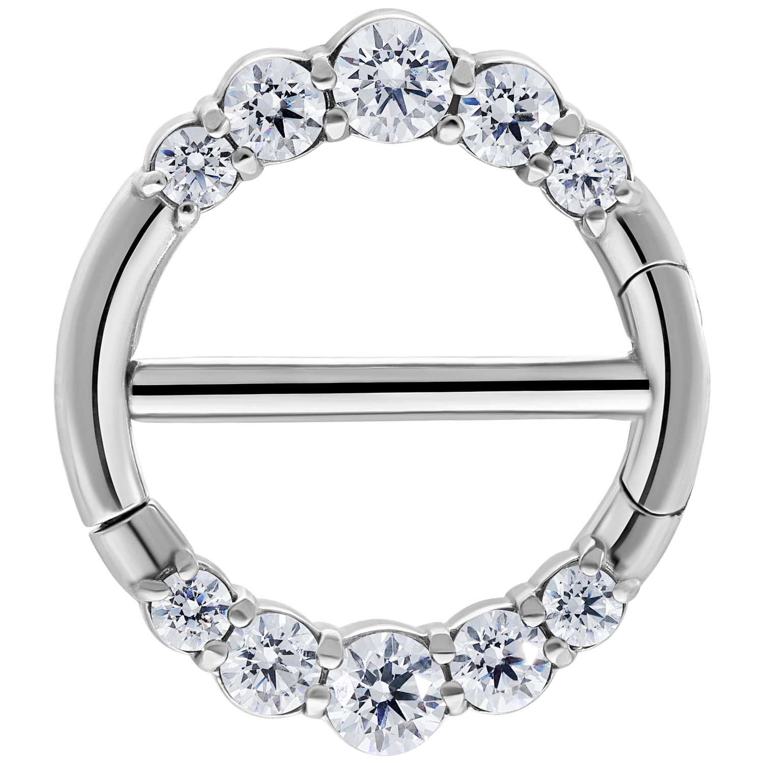 Double Crystal Hinged Nipple Clicker Double Crystal Hinged Nipple Clicker