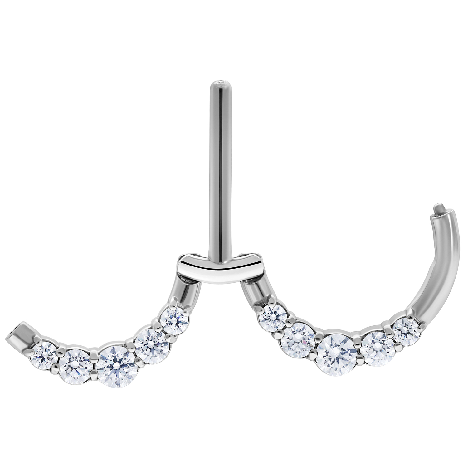 Double Crystal Hinged Nipple Clicker Double Crystal Hinged Nipple Clicker