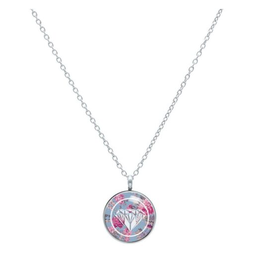 Diamond Roses Blue Necklace