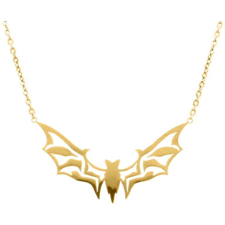Tiny Bat Pendant in Bronze Halloween Necklace Small Vampire Bat Gold Color  | eBay
