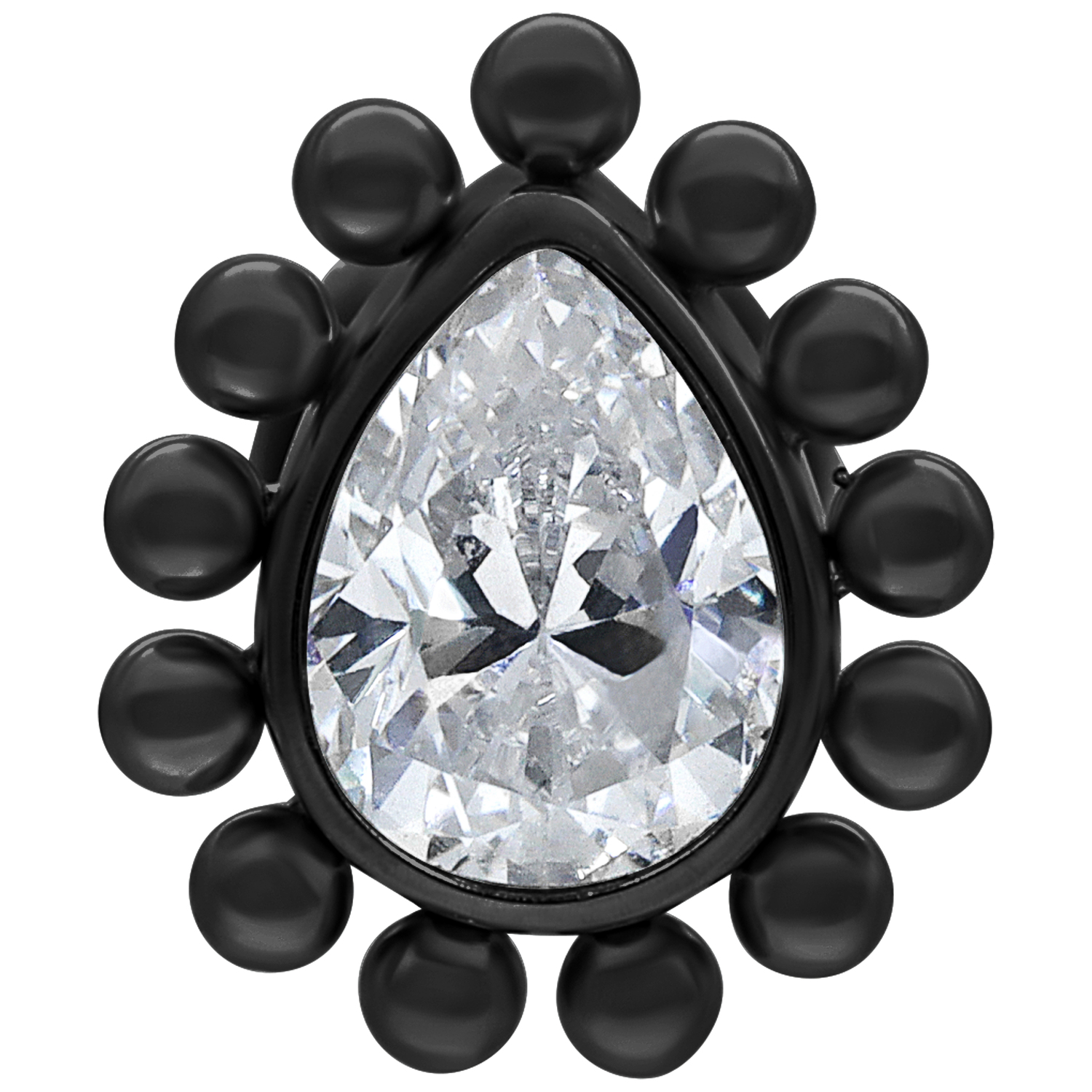 Push Fit Crystal Teardrop Attachment