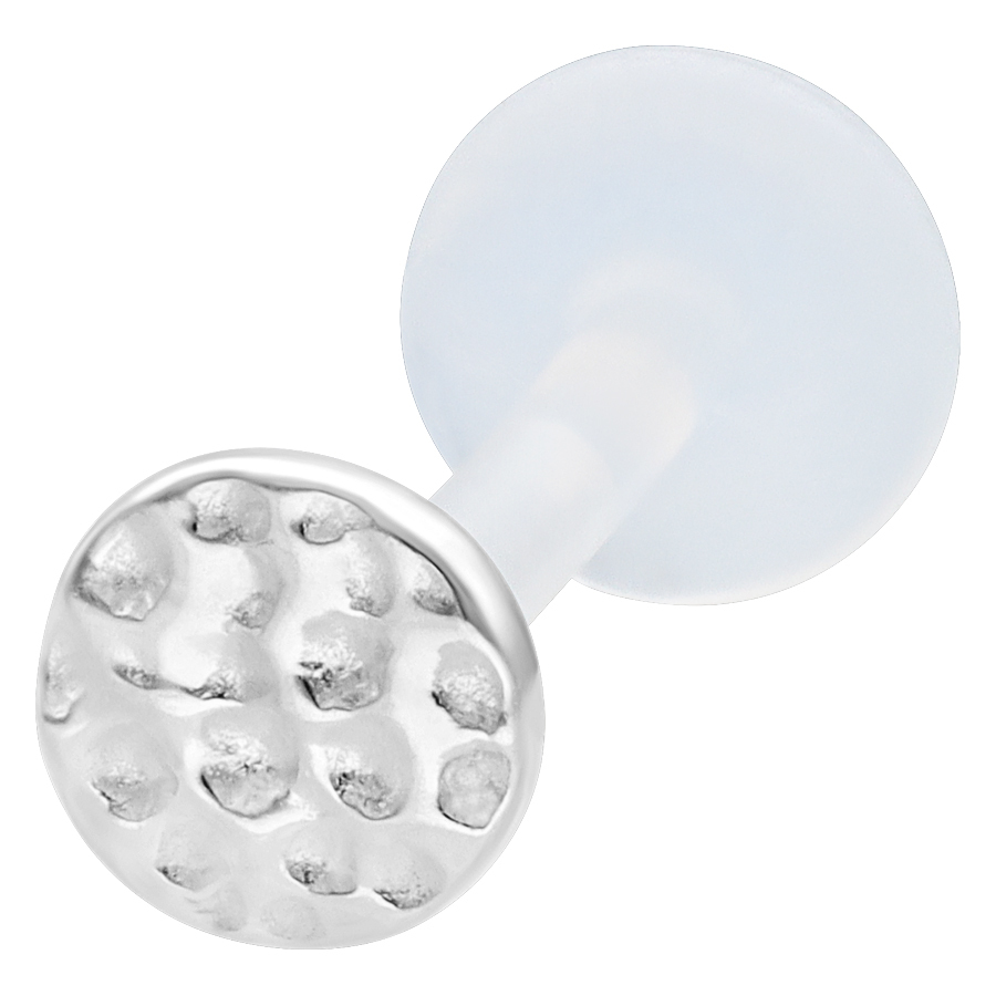 Medium Circle Hammered Push Fit Labret Medium Circle Hammered Push Fit Labret
