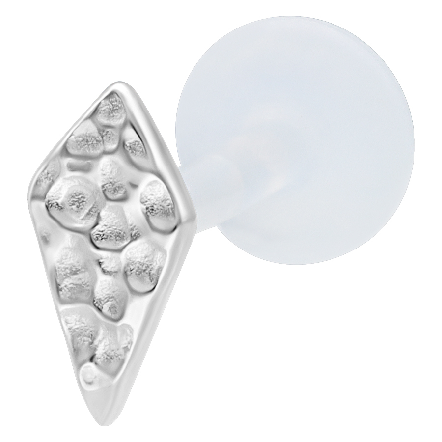 Rhombus Hammered Push Fit Labret Rhombus Hammered Push Fit Labret