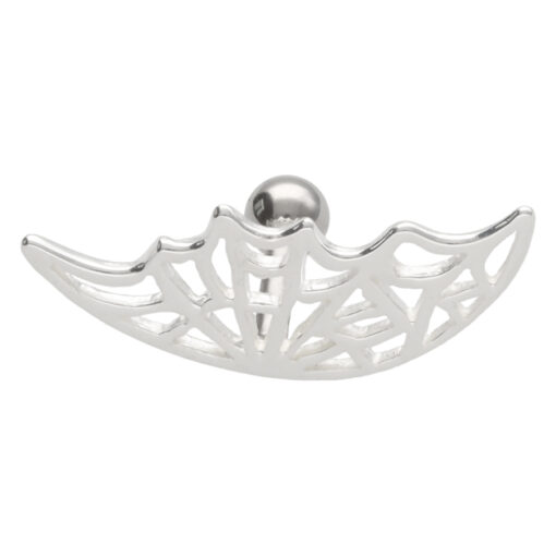 Spiderweb Silver Earbarbell