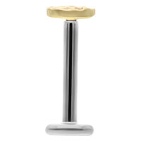 Medium Circle Hammered Labret