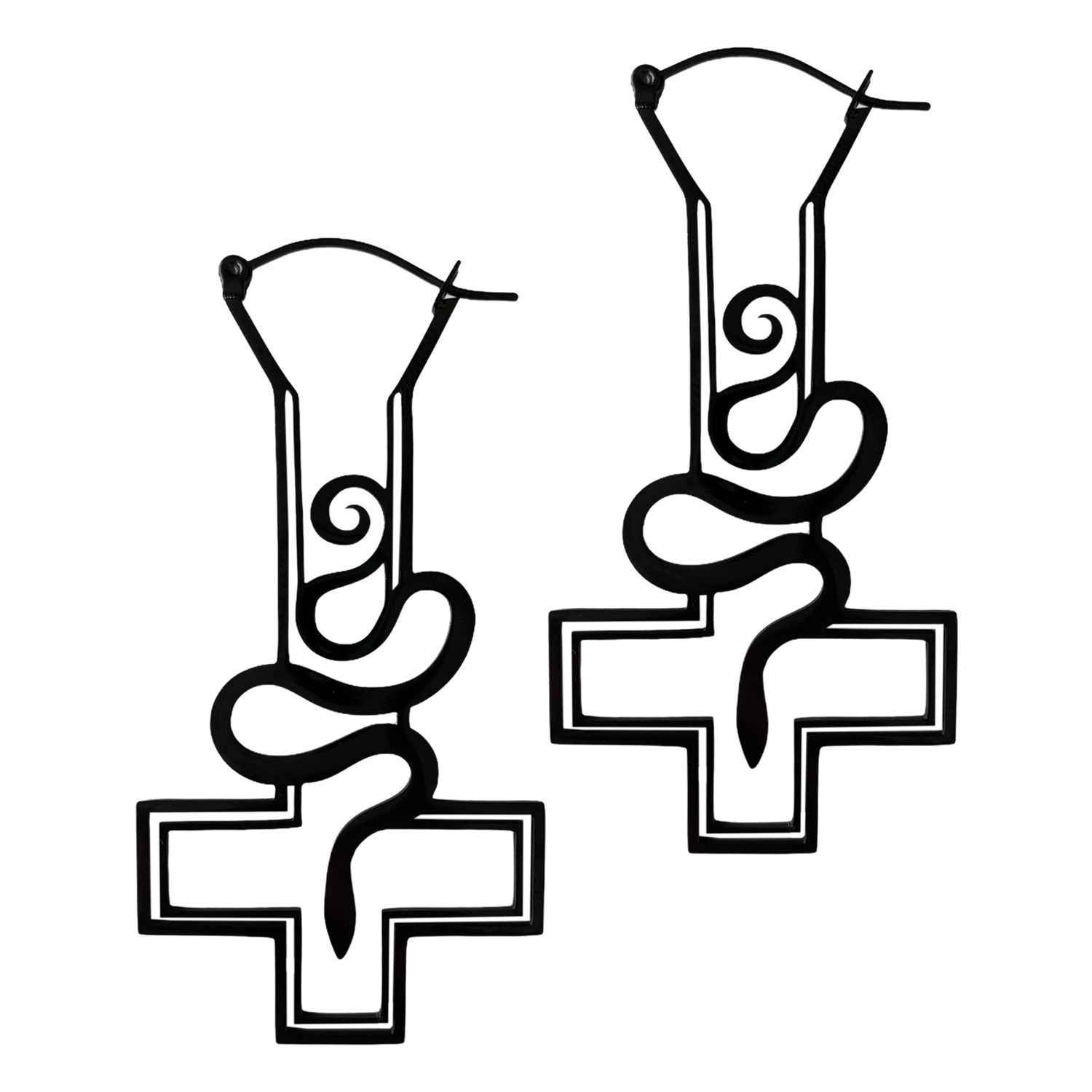 Cross Snake Sinner Hoops Cross Snake Sinner Hoops