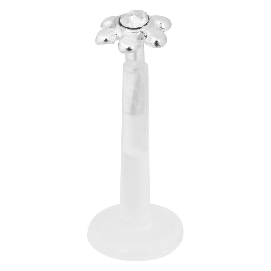 Silver Flower Labret