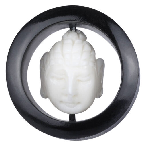 Buddha Buffalo Horn & Bone Inlay Plug