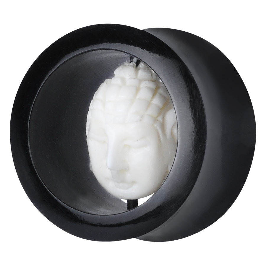 Buddha Buffalo Horn & Bone Inlay Plug
