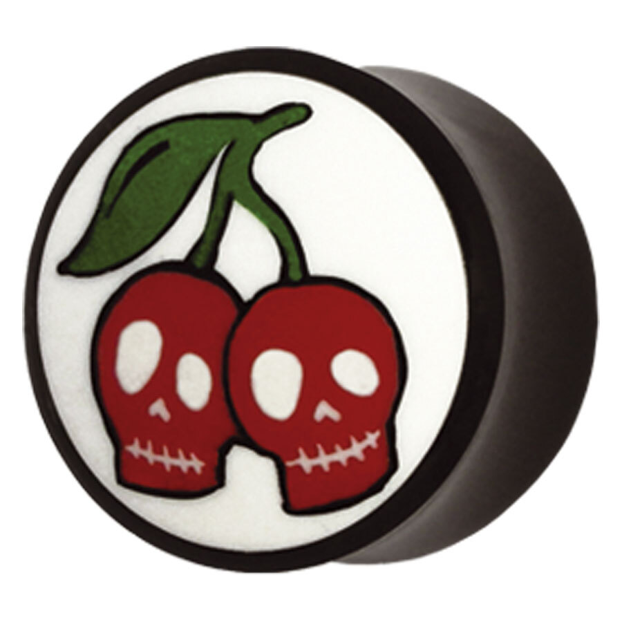 Buffalo Horn Cherry Skulls Plug Buffalo Horn Cherry Skulls Plug