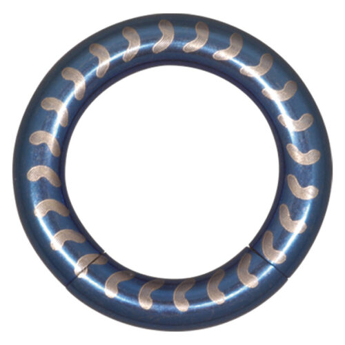 Steel Basicline® Elektra Blue Smooth Segment Ring Vertebra