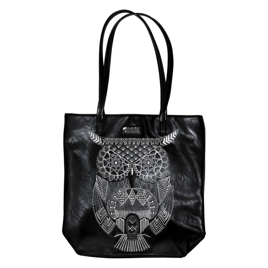 Loungefly - Black Owl Fashion Tote schwarz/weiß