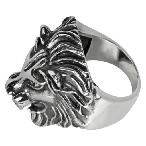 Steel Basicline® Lion Ring