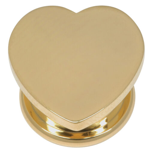 Steel Basicline® Screw Front Fleshtunnel Gold Heart