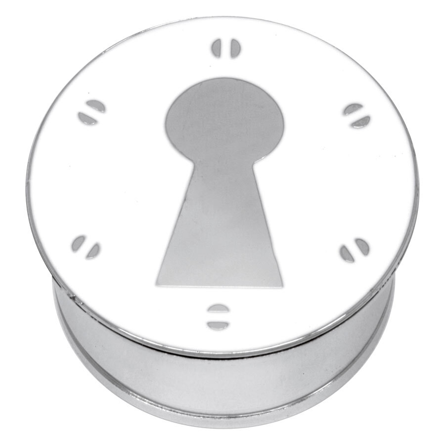 Steel Basicline® Single Flared Impression Plug "Keyhole on White"