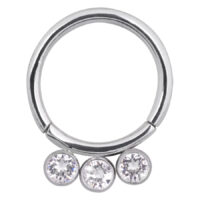 Steel Basicline® Jewelled Scharnier Segmentring