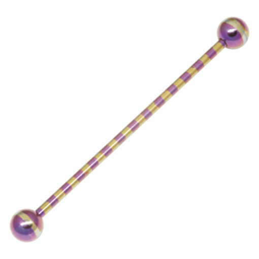 Steel Basicline® Venetian Striped Barbell Pink & Yellow