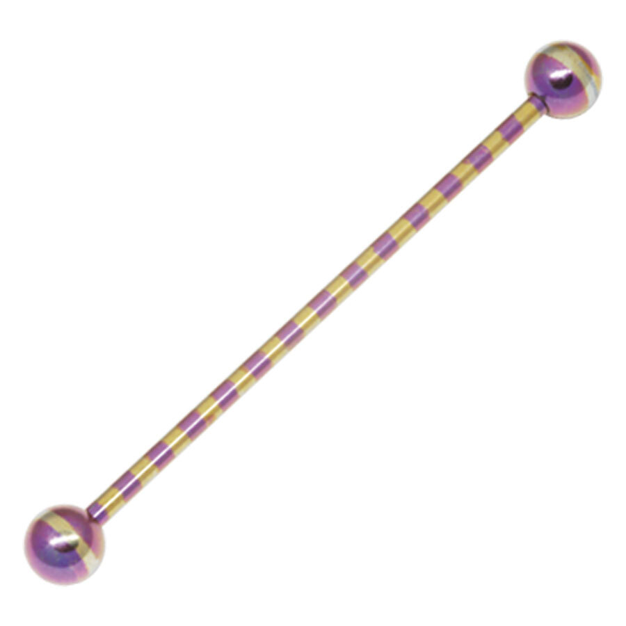 Steel Basicline® Venetian Striped Barbell Pink & Yellow Steel Basicline® Venetian Striped Barbell Pink & Yellow