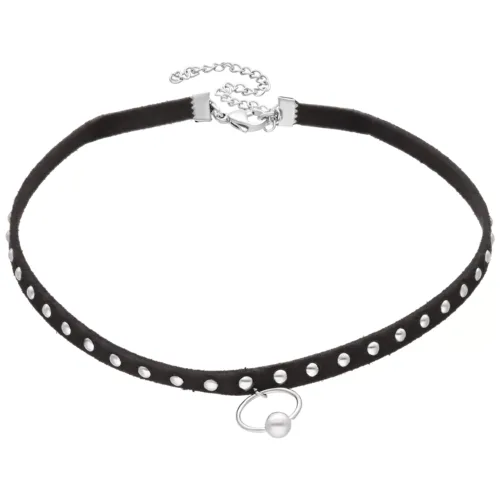 Ring of O Studded Choker