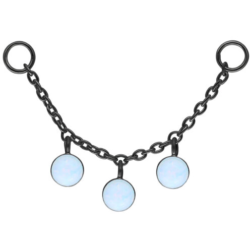Synthetic Opal Piercing Connection Chain