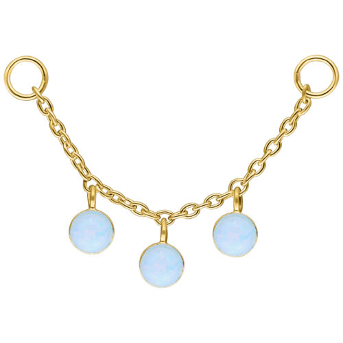 Synthetic Opal Piercing Connection Chain