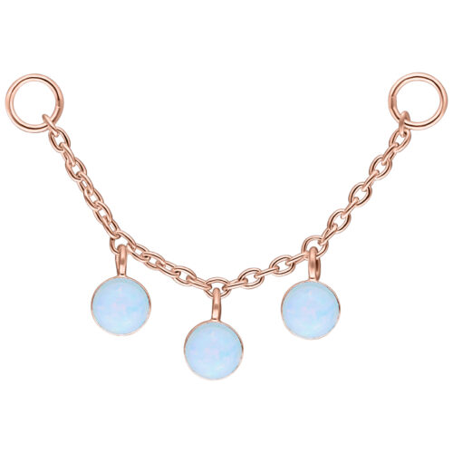 Synthetic Opal Piercing Connection Chain