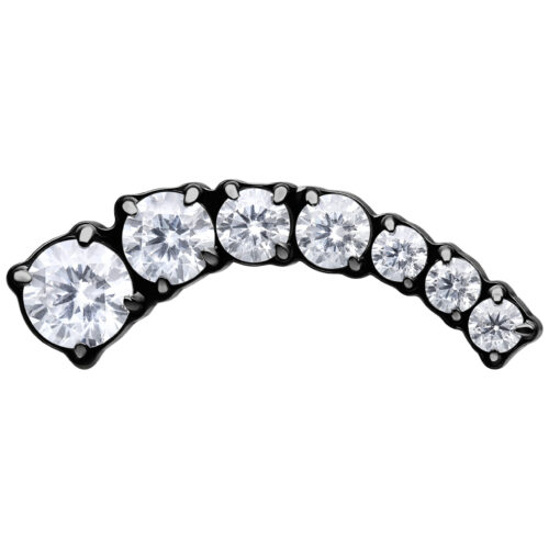 Push Fit Crystal Bow Aufsatz - Black Metal