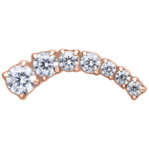Push Fit Crystal Bow Aufsatz - Rosegold