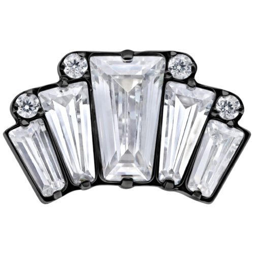 Push Fit Square Crystals Attachment - Black Metal