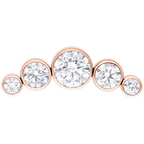 Push Fit 3 Crystal Bow Attachment - Rosegold