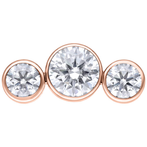 Push Fit 5 Crystal Bow Attachment - Rosegold